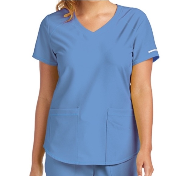 Skechers Ciel Blue Scrub Top - Picture 1 of 7